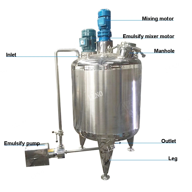 Small Lotion Mixer Cosmetic Machine 2L-40L Hand Cream Lab High Shear Dispersing Emulsifier Mixer