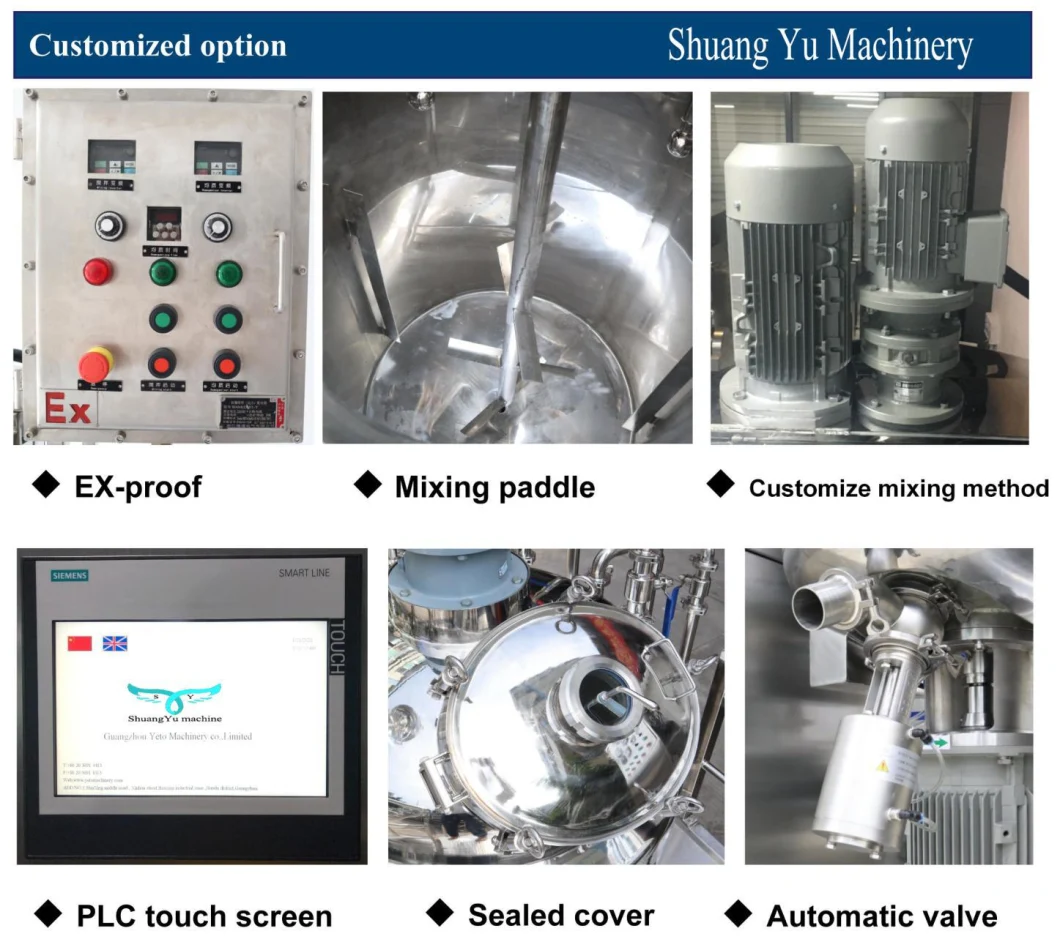 Liquid Mixing Tank with Agitator Tank Jacketed Mixing Vessel