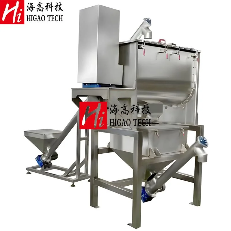 Industrial Sigma Plough Shear Paddle Conical 3D Feed Powder Ribbon Mixer