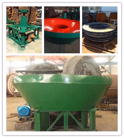 금 추출 기계 1200 금 채굴을 위한 수단 습식 팬 밀